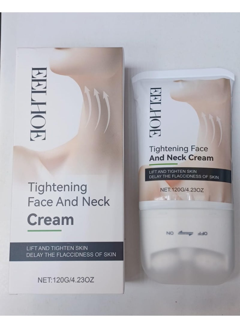 EELHOE Firming Neck Cream with Roller 120g – Tightening and Lifting Cream for Face, Sagging Skin Repair, Jawline Sculpting and Anti-Wrinkle Skincare Solution - Image 2